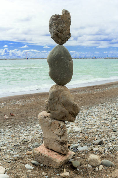 istock pyramid of stones on the Black sea shore 1148017678