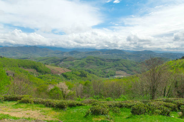 istock scenic view on mountains,green hills and cloudy sky 1148018020