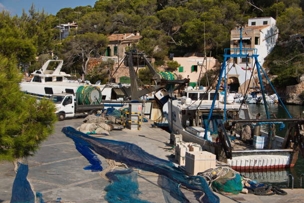 istock Fishing boats in Cala Figuera on Mallorca 1148018138