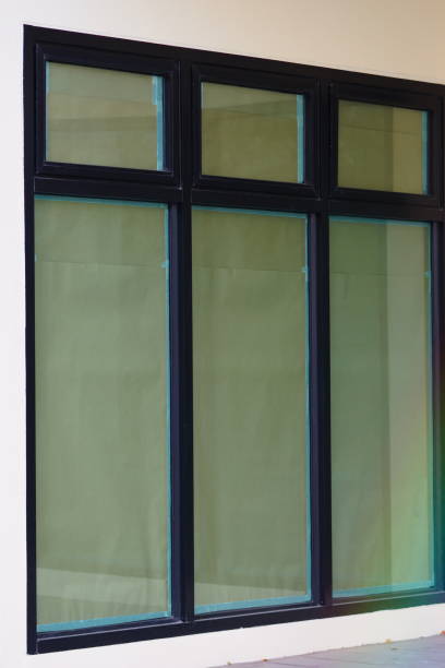 istock Glass wall in morden office building 1148019721