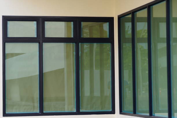 istock Glass wall in morden office building 1148019789