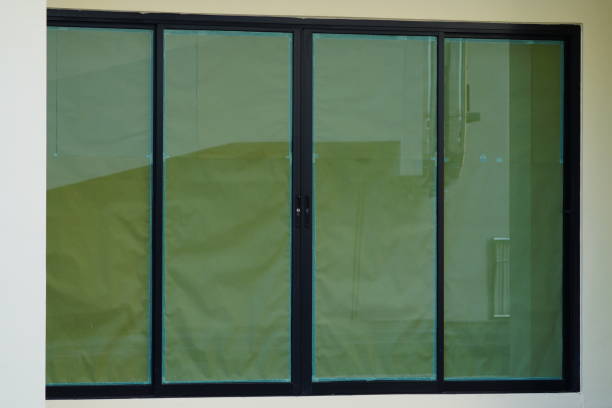 Glass wall in morden office building