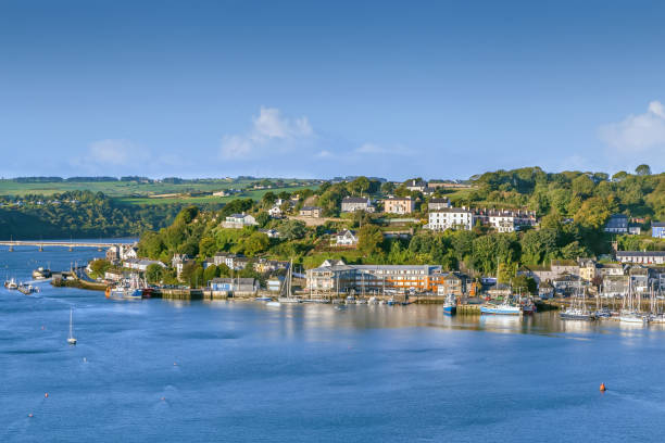 View of Kinsale, Ireland View of Kinsale from mouth of the River Bandon, Ireland county cork stock pictures, royalty-free photos & images