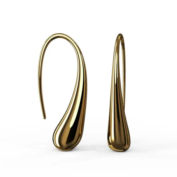 Gold Earrings Waterdrop Shape

3D Illustration