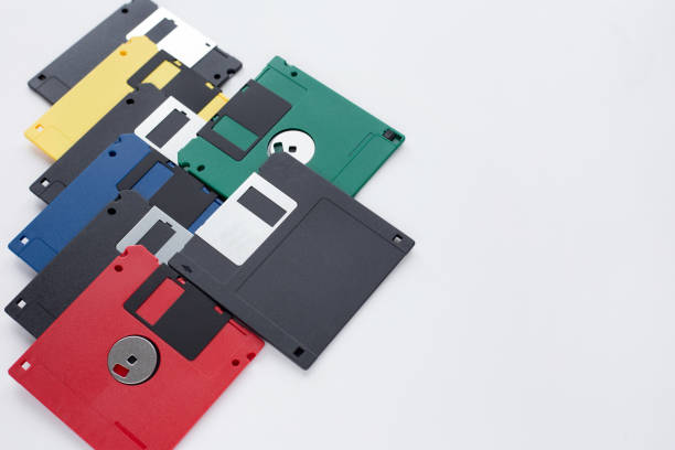 istock Group of multi-colored flexible disks isolated on a white background. 1148037467