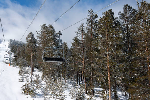 istock Riding the Chair Lift through the Forest 1148040097