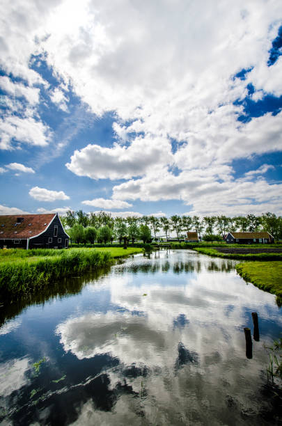 istock River And Meadow In Zaanse Schans, Netherlands 1148046217