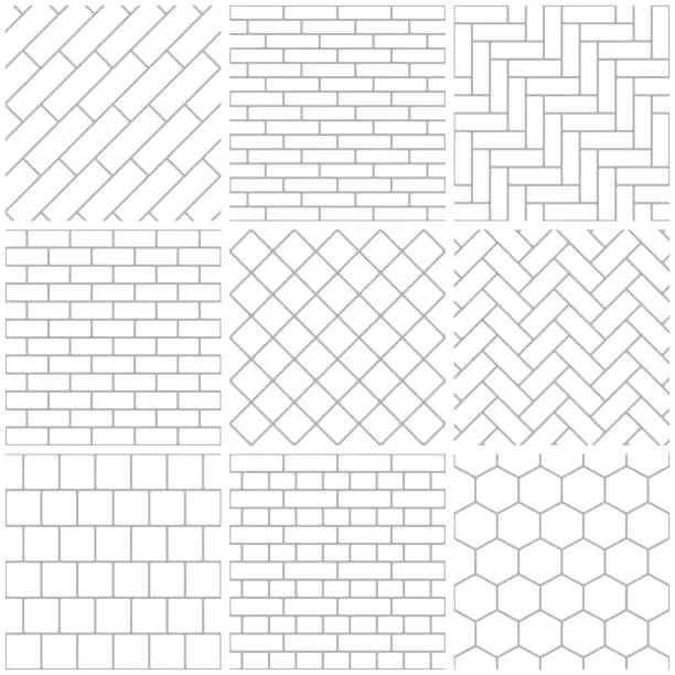 Vector illustration of Set of seamless patterns