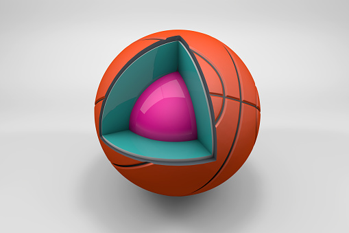 Single basketball ball’s technical details.