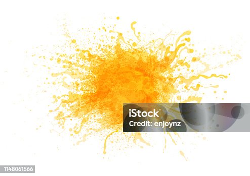 istock Yellow paint splash 1148061566