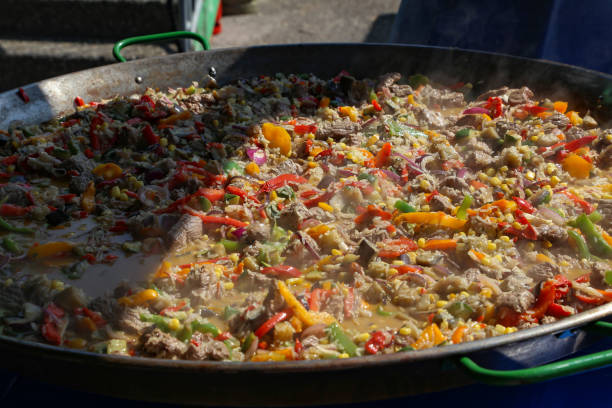 istock A dish of rice, vegetables and meat 1148067855