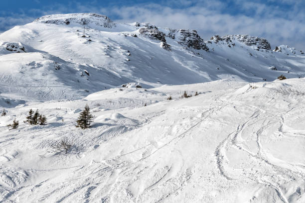 istock Winter mountain ski resort landscape 1148068893