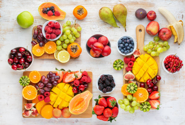 istock Raw fruits berries platter 1148070118