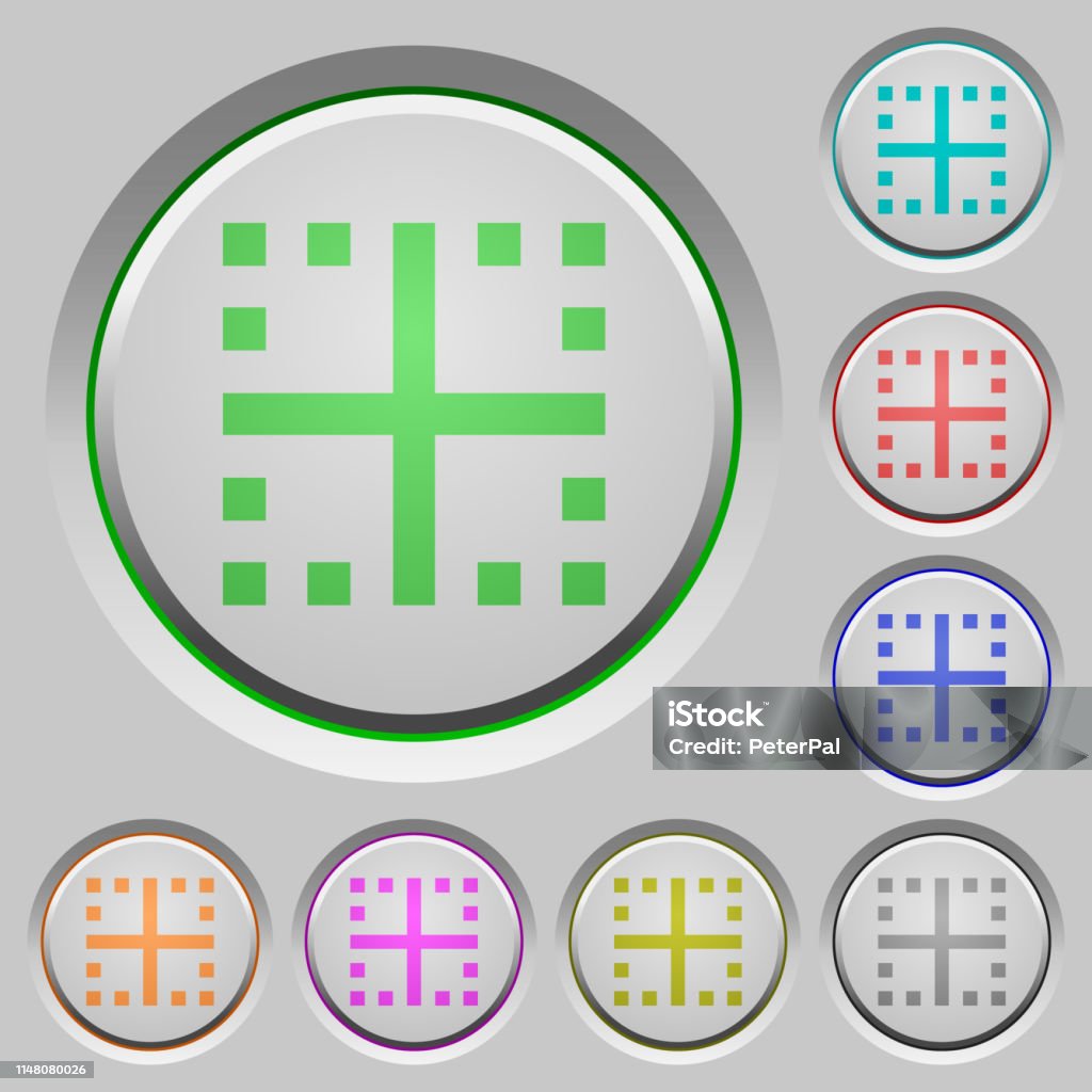 Inner Buttons Inner Borders Push Buttons Stock Illustration - Download Image Now ...