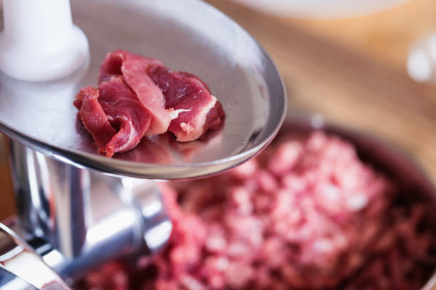 istock Minced meat, beef and pork mixed, close-up 1148080214