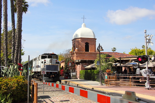 The train station down the street from the mission in San Juan Capistrano,California.