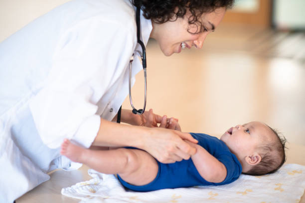 istock Doctor gives baby a checkup 1148092147