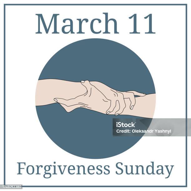 Forgiveness Sunday March 11 March Holiday Calendar Holding Hands Team Partner Alliance Concept Relationship Icon Vector Illustration For Your Design Stock Illustration - Download Image Now