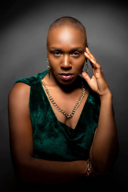 istock Fashion Model with Bald Hairstyle 1148094613