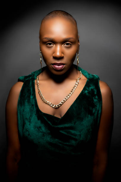 istock Fashion Model with Bald Hairstyle 1148094636