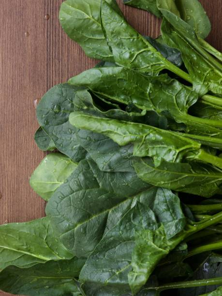 istock Korean Fresh organic vegetable spinach 1148103091