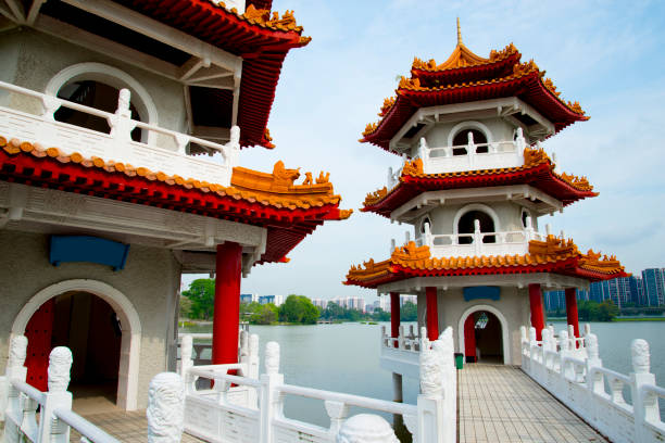 istock Twin Pagoda in Chinese Garden 1148111675