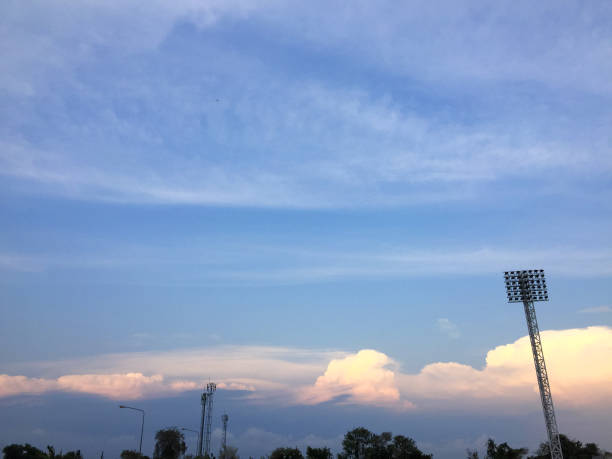istock cloud and sky background at sport stadium 1148125977