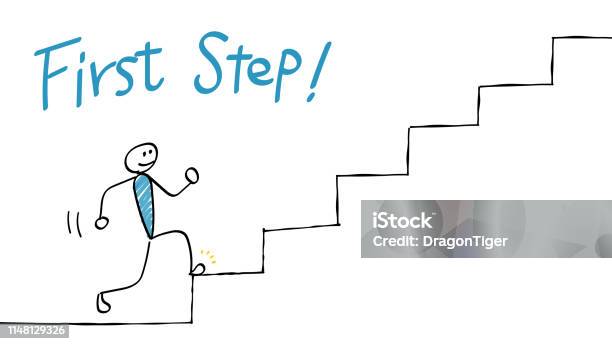 Simple First Steps First Step Stock Illustration - Download Image Now - First Steps, Steps ...