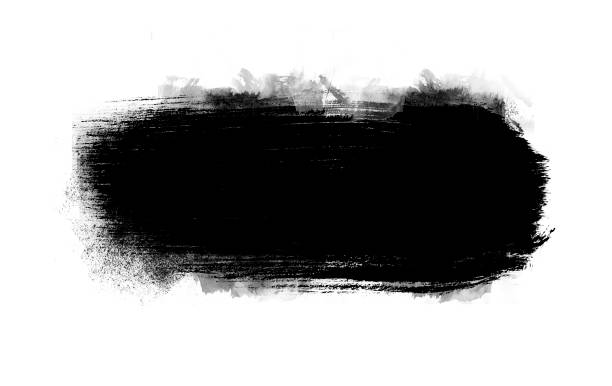 istock Black color graphic patches graphic brush strokes design effect element for background 1148136866