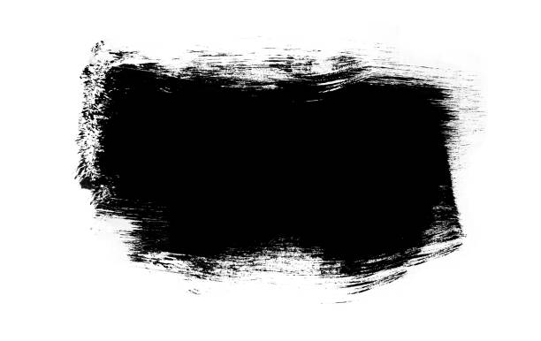 istock Black color graphic patches graphic brush strokes design effect element for background 1148137279