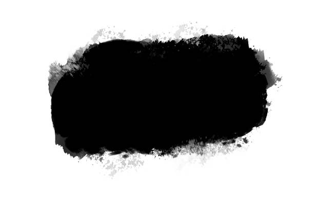 istock Black color graphic patches graphic brush strokes design effect element for background 1148137853