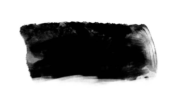 istock Black color graphic patches graphic brush strokes design effect element for background 1148138447