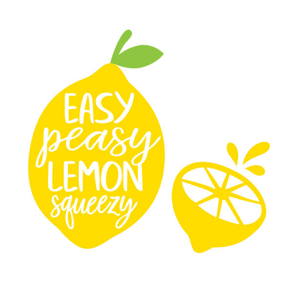 illustrazioni stock, clip art, cartoni animati e icone di tendenza di illustrazione vettoriale squittio al limone facile - lemon