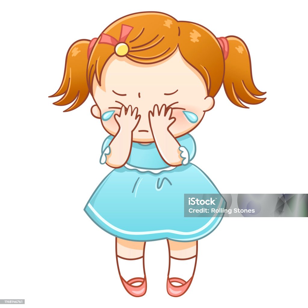 Cô Bé Dễ Thương Khóc Nức Nở Hình minh họa Sẵn có - Tải xuống Hình ...