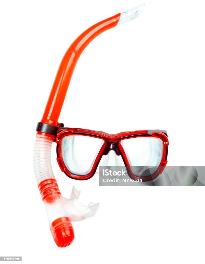 Diving mask isolated,snorkel. Diving underwater mask isolated,snorkel. Swimming Goggles Stock Photo