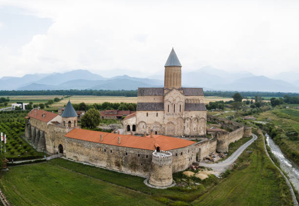istock Aerial drone view Alaverdi Monastery in Kakheti, Georgia 1148148307