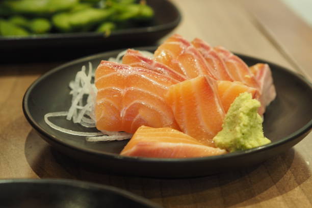 istock Salmon Sashimi is a Japanese delicacy 1148150094