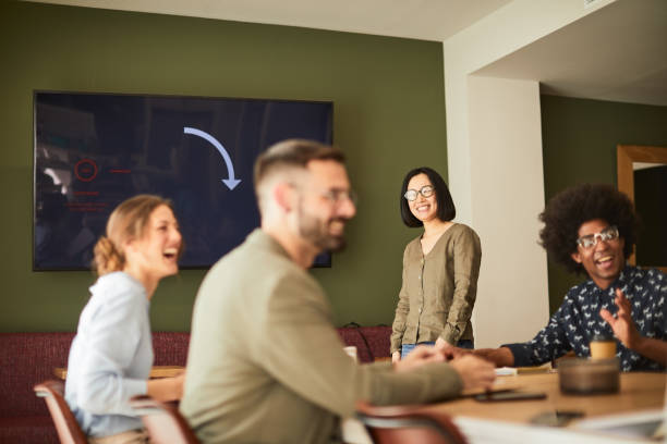 istock Presentation speech in a business meeting. 1148155369
