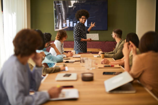 istock Presentation speech in a business meeting. 1148155387