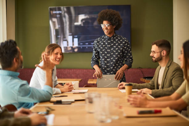 istock Presentation speech in a business meeting. 1148155402