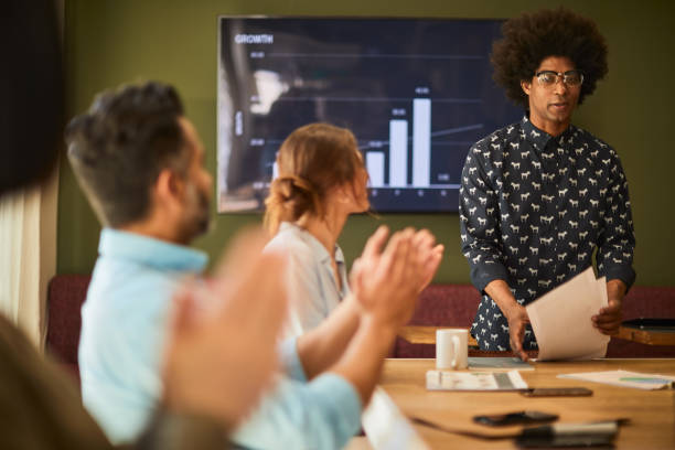 istock Presentation speech in a business meeting. 1148155405