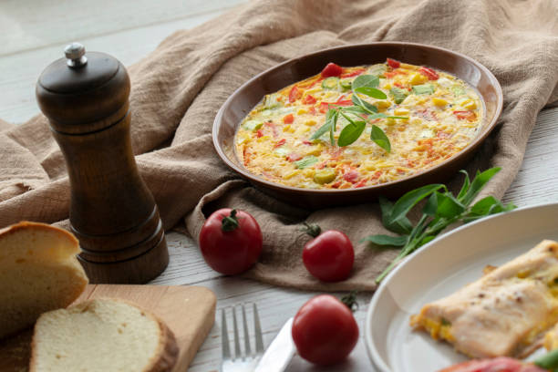 istock homemade breakfast: frittata,salmon,asparagus and toast bread 1148165704