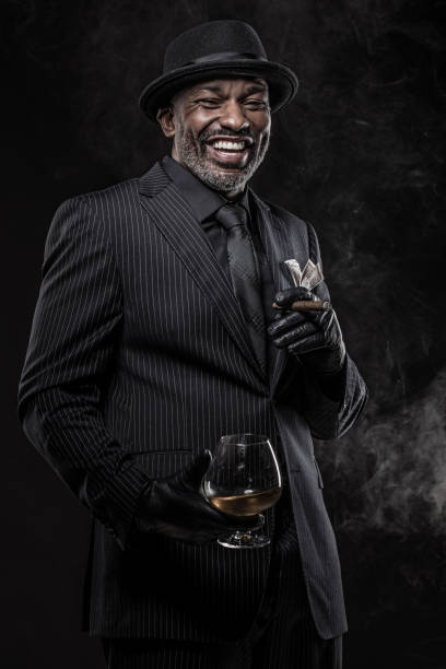 istock Black Gangster Man 1148167504