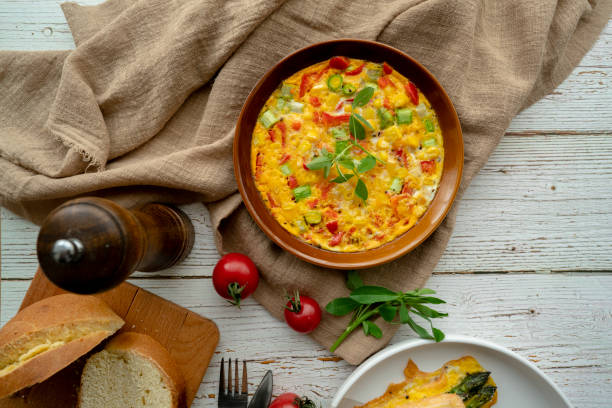 istock homemade breakfast: frittata,salmon,asparagus and toast bread 1148168477