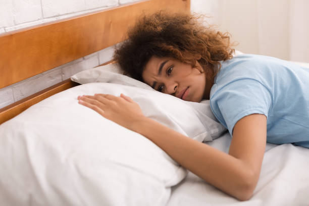 istock Woman missing her partner, waking up in the morning 1148172470