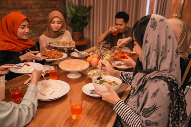 istock muslim family break fasting together 1148175953