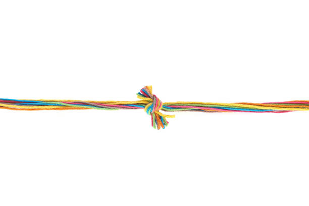 istock Colorful knot of cotton thread isolated on white background. 1148177768