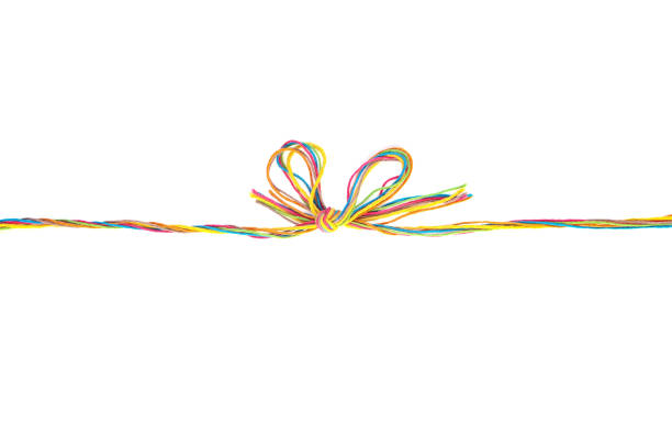 istock Colorful bow knot of cotton thread isolated on white background. 1148177774