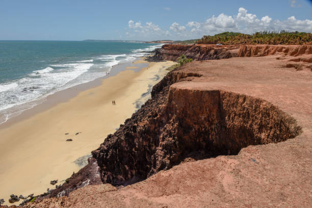 Beautiful beach of Praia do Amor near Pipa, Brazil stock photo