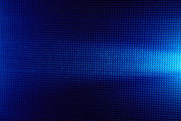 istock On a blue background to a black dot a horizontal ray of light 1148180110